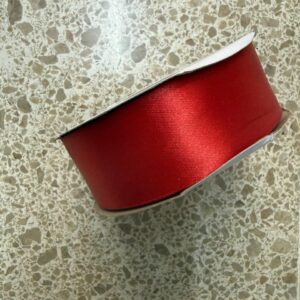 CINTA SATIN 1.5" 50YDS/ROLLO ROJA