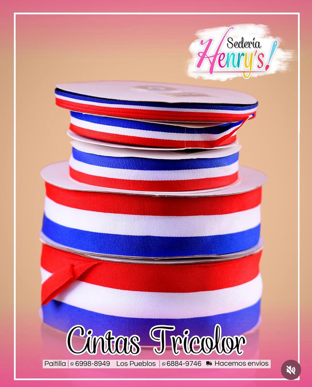 CINTA TRICOLOR 1.5" 50MTS/ROLLO