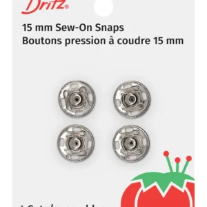 Broches de presion 15mm plateado (80-4-65)