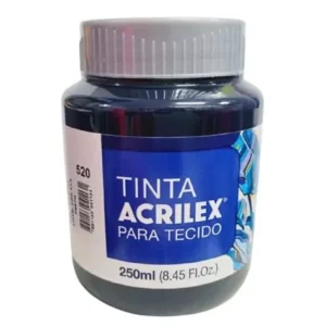 PINTURA PARA TELA ACRILEX 250ml negro 520